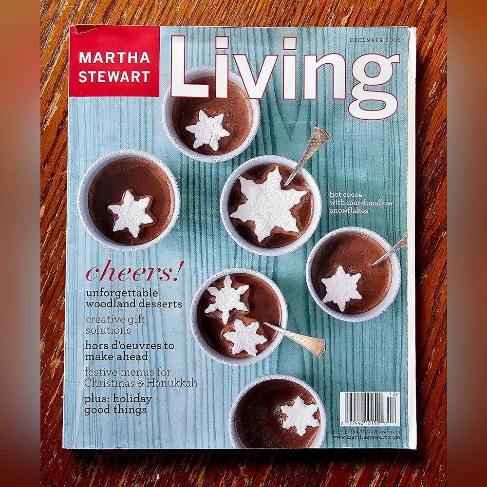 Martha Stewart Living Magazine December 2003 Issue Winter Christmas Hanukkah